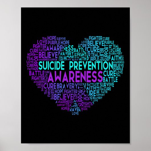 Poster Lutte de sensibilisation à la prévention du suicid (Devant)