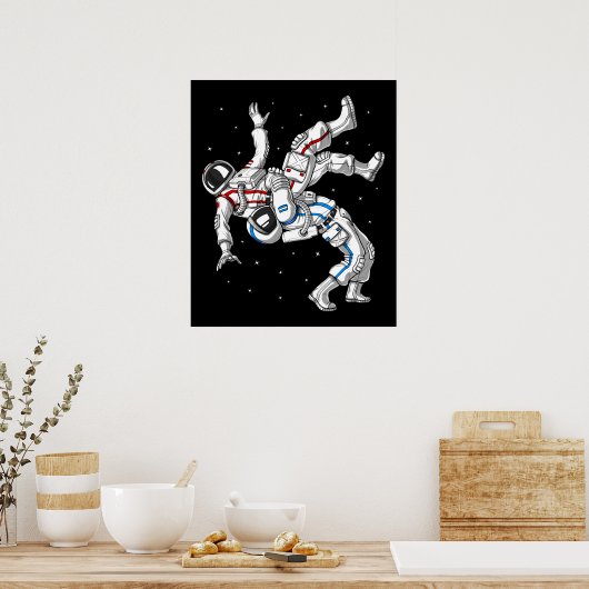 Poster Lutte des astronautes (Cuisine)