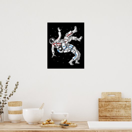 Poster Lutte des astronautes (Cuisine)