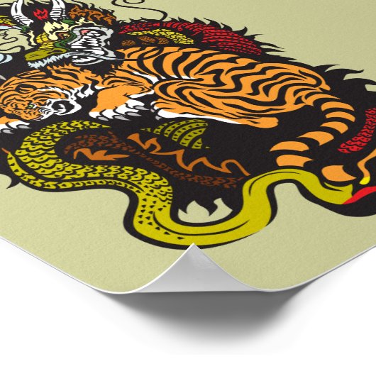 Poster lutte dragon et tigre (Coin)