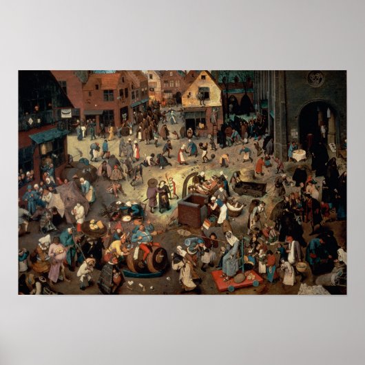 Poster Lutte entre Carnaval et Carême, 1559 (Devant)