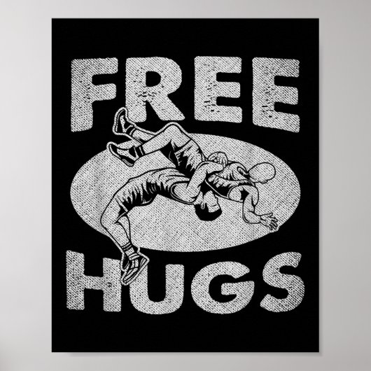 Poster Lutte - Funny Free Hugs Lutte (Devant)