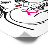 Poster Lutte Rosie Le Riveter Sensibilisation au cancer d (Coin)