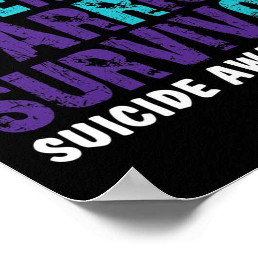 Poster Lutte Survivant Suicide Sensibilisation Santé ment (Coin)