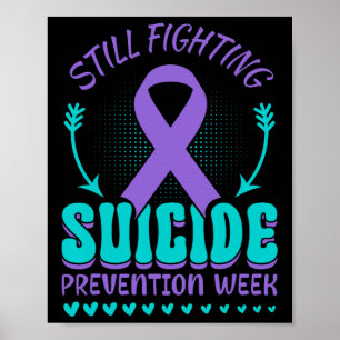 Poster Lutte toujours Contre la Prévention Suicide Violet