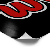 Poster Lutter AJOUTER LE NOM Grappe Champion d'équipe (Coin)