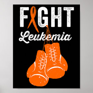 Poster Lutter contre la leucémie Lutte Guerrier Leucémie 