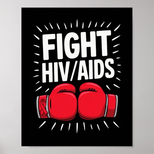 Poster Lutter Contre La Sensibilisation Au Hivaid Gants D (Devant)