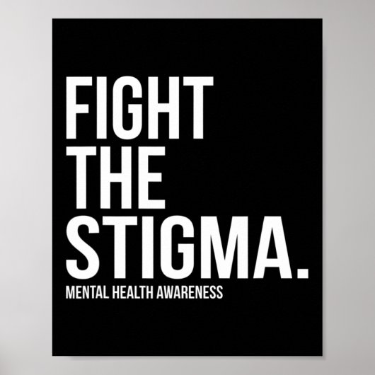 Poster Lutter contre la stigmatisation Sensibilisation à (Devant)