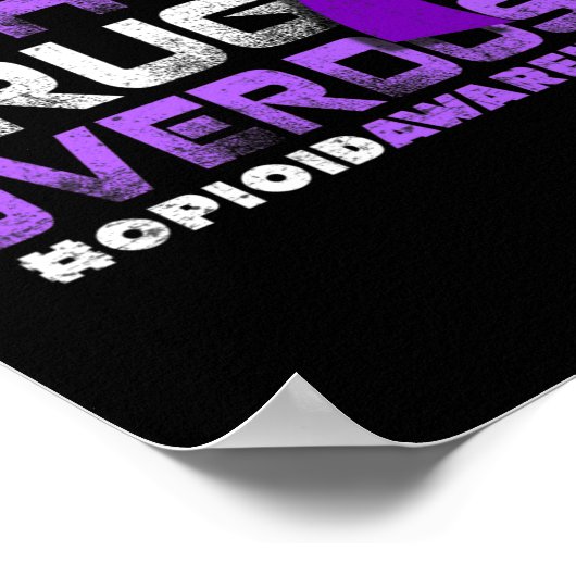 Poster Lutter contre la surdose de drogues Graphique 1 (Coin)