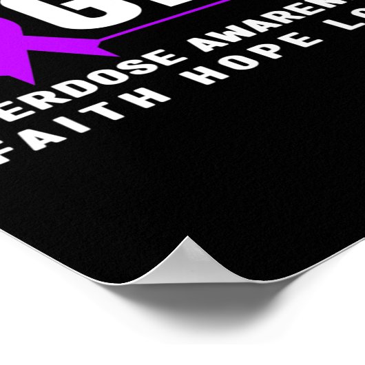 Poster Lutter contre la surdose - Sensibilisation aux tox (Coin)