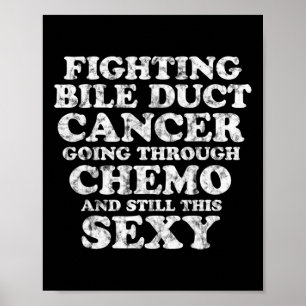 Poster Lutter contre le cancer de la bille Chemo Y Citati
