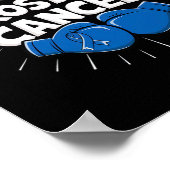 Poster Lutter contre le cancer de la prostate Bleu Ruban (Coin)