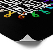 Poster Lutter Contre Le Cancer De Toutes Les Couleurs - F (Coin)