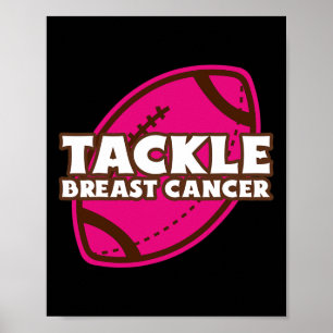 Poster Lutter contre le cancer du sein American Football