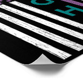 Poster Lutter contre le semicolon Drapeau Sensibilisation (Coin)