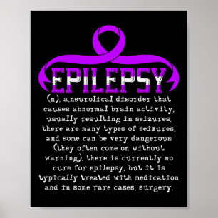 Poster Lutter contre l'épilepsie Épileptique Mois de sens