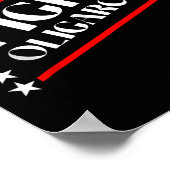 Poster Lutter contre l'oligarchie Nous libérer Arrêtez le (Coin)
