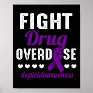 Poster Lutter contre l'overdose de rubéole violet surdose