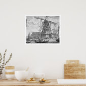 Poster Lutter contre un incendie dans un moulin à vent pr (Cuisine)