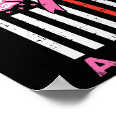 Poster Lutter Pour Un Pompier Cure Us Drapeau Cancer Du S (Coin)