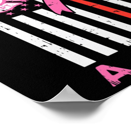 Poster Lutter Pour Un Pompier En Cure US Drapeau Cancer D (Coin)