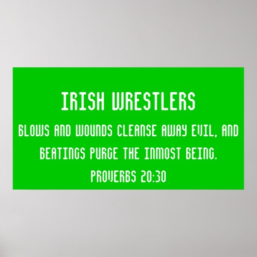 Poster Lutteur irlandais (Devant)