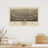 Poster Luverne, MN Carte panoramique - 1883 (Cuisine)