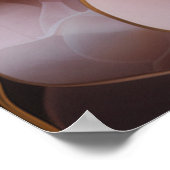 Poster Luxe abstrait couleurs vives sarcelle orange or (Coin)