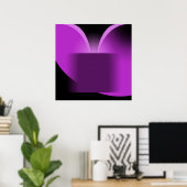 Poster Luxe Abstrait violet avec noir AP0004 (Bureau à domicile)