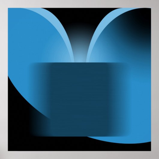 Poster Luxe bleu Abstrait avec noir AP0004 (Devant)