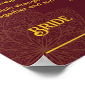 Poster Luxe Ethinique Islamique Frame Nikah contrat (Coin)