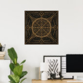 Poster Luxe Géométrique (Bureau à domicile)