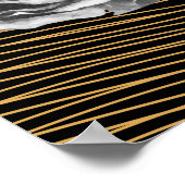 Poster Luxe noir et or personnalisé 50 et fabuleux (Coin)