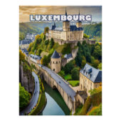 Poster Luxembourg, joyau niché entre vallées et collines (Devant)