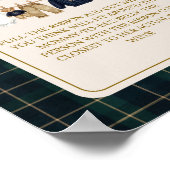 Poster Luxsary Bear Plaid Baby Shower Mom Belly Game (Coin)