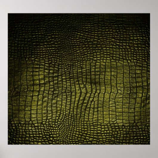 Poster Luxueuse texture de peau de crocodile foncé. (Devant)