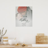 Poster Luxueux Mariage Moderne Transparence Script Photo (Cuisine)