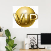 Poster Luxury 3D Gold VIP Emblem (Bureau à domicile)