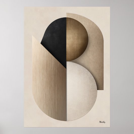 Poster Luxury Art Deco Geometric Wall Art | Minimal (Devant)