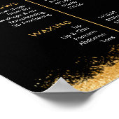 Poster Luxury Black and Gold Lash Tech Price List  (Coin)