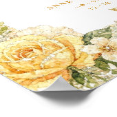 Poster Luxury Mediterranean Lemons & Flowers Memorial (Coin)