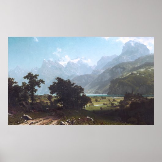 Poster Luzerne de lac par Albert Bierstadt (Devant)