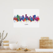 Poster Lviv Ukraine Skyline (Cuisine)