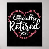 Poster Ly Retired 2026 Weekend Vibes For Retirees (Devant)