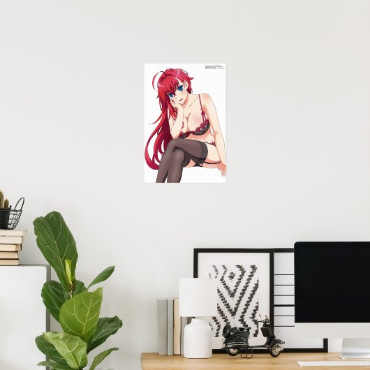 Poster Lycée DxD Rias Gremory (Bureau à domicile)