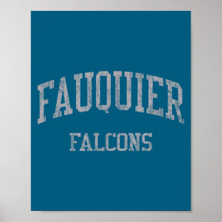 Poster Lycée Fauquier hs warrenton va sport vintage