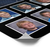 Poster Lycée K-12 Photo Collage Couleurs personnalisées (Coin)