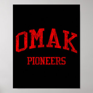 Poster Lycée Omak Hs Omak Wa Vintage Srts