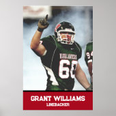 Poster Lycée ou collège personnalisé football (Devant)